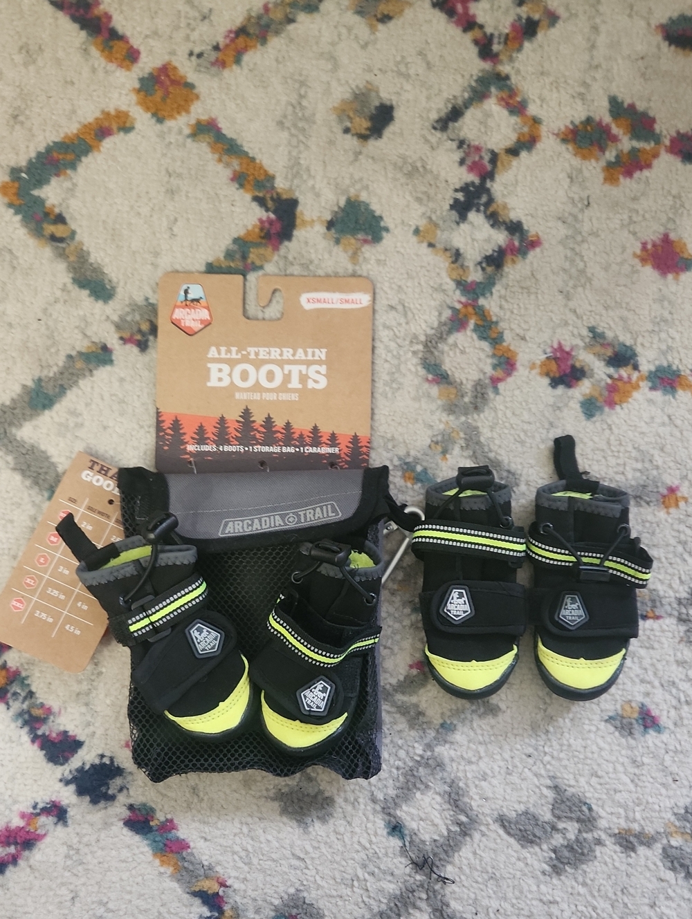 Arcadia Doggy All-Terrain Boots in Black & Neon Yellow NEW